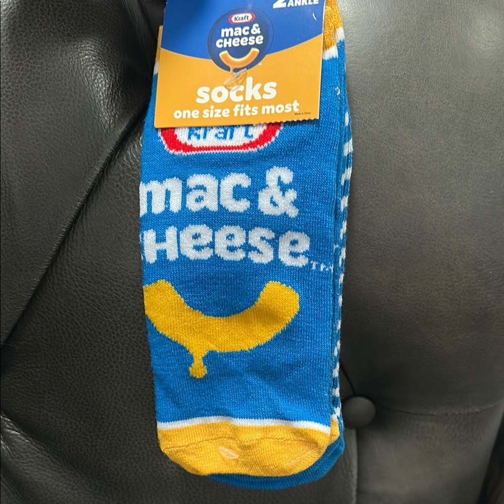 Mac & Cheese Blue and Yellow Socks